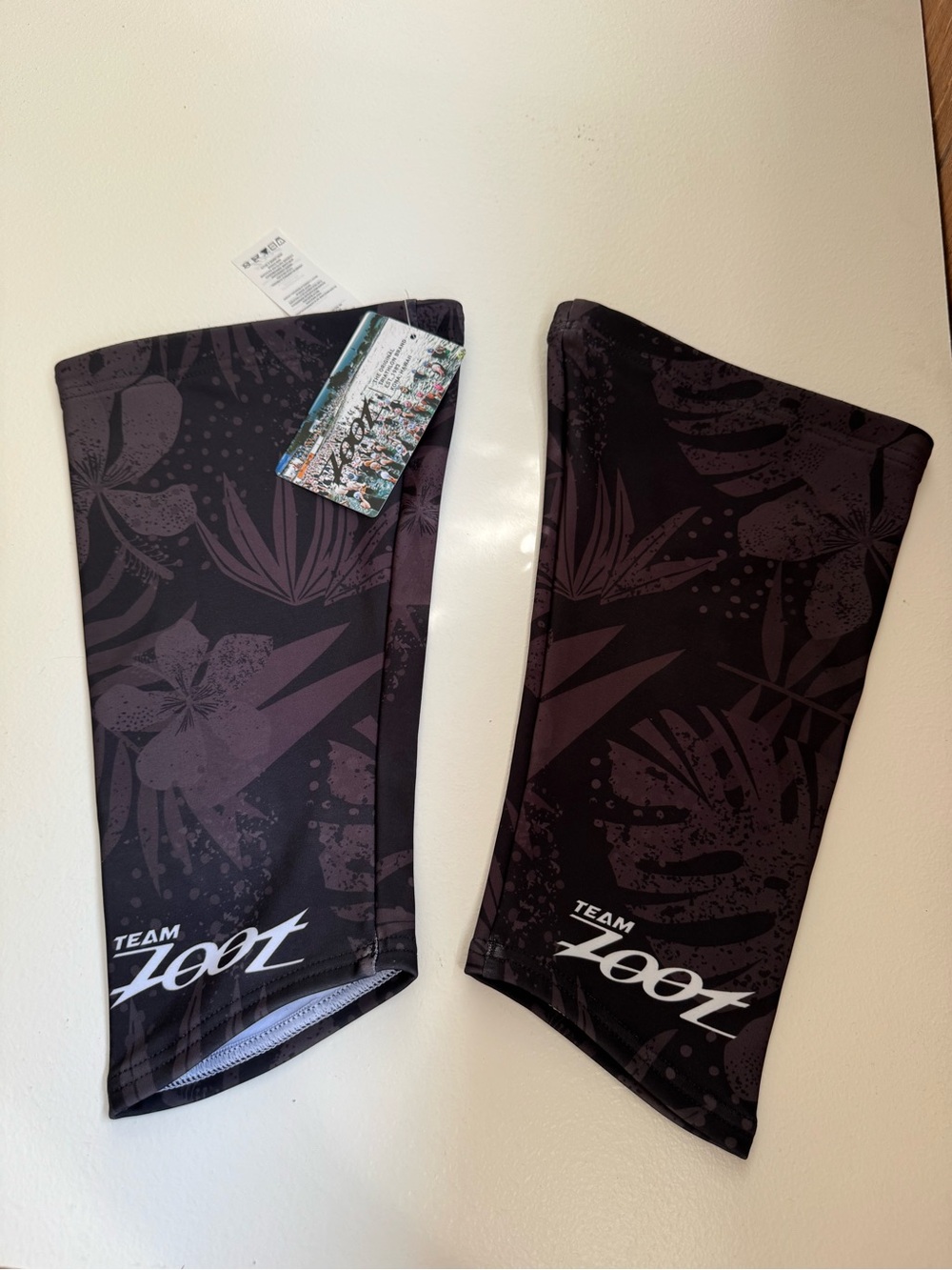 Team Zoot fleece knee warmers large new
